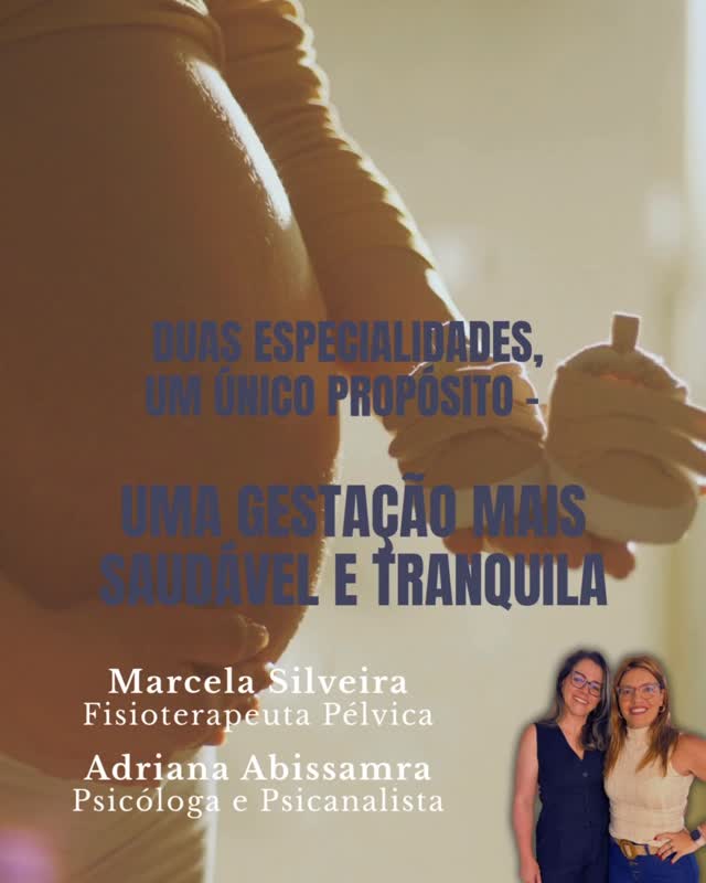 Post do Instagram: parceria entre psicologia e fisioterapia pélvica para gestantes