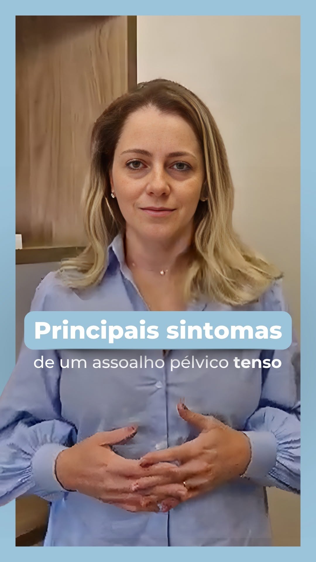 Post do Instagram sobre sinais de assoalho pélvico tenso